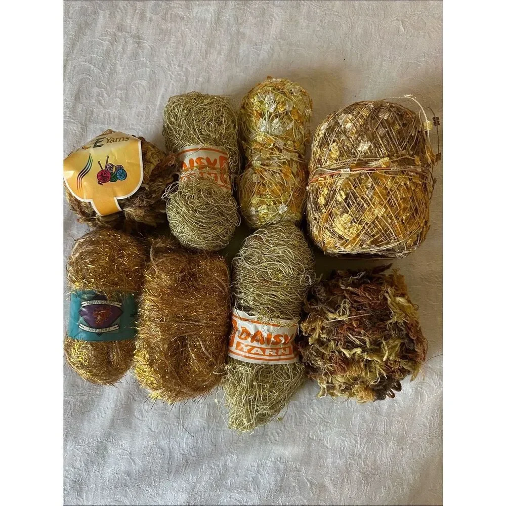 Yarn Bundle Gold Decorative Party Yarn Multipack